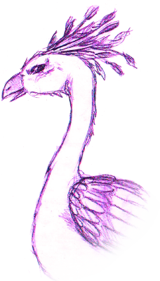 dessin d'un oiseau de terreur